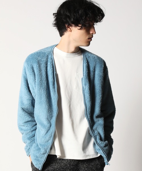 ARCADE(アーケード)の「両面シャギーボア シャギーニット ノーカラー ジャケットカーディガン(カーディガン/ボレロ・メンズ・ブラック/ベージュ/ネイビー/キナリ/グレー系/ブルー系/スモーキーグリーン系/ブルー・LL/M/L)」の7枚目の写真