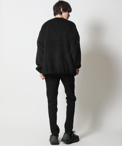 ARCADE(アーケード)の「両面シャギーボア シャギーニット ノーカラー ジャケットカーディガン(カーディガン/ボレロ・メンズ・ブラック/ベージュ/ネイビー/キナリ/グレー系/ブルー系/スモーキーグリーン系/ブルー・LL/M/L)」の13枚目の写真