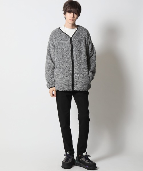 ARCADE(アーケード)の「両面シャギーボア シャギーニット ノーカラー ジャケットカーディガン(カーディガン/ボレロ・メンズ・ブラック/ベージュ/ネイビー/キナリ/グレー系/ブルー系/スモーキーグリーン系/ブルー・LL/M/L)」の11枚目の写真