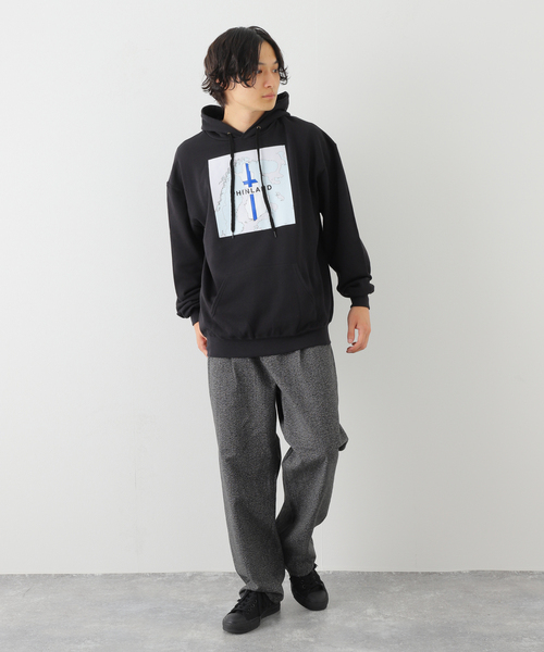 BAMBOO SHOOTS（バンブーシュート）の「【BAMBOO SHOOTS / バンブーシュート】PHINLAND MAP（パーカー・メンズ・ブラック・MEDIUM/LARGE）」の2枚目の写真