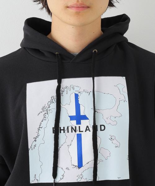 BAMBOO SHOOTS（バンブーシュート）の「【BAMBOO SHOOTS / バンブーシュート】PHINLAND MAP（パーカー・メンズ・ブラック・MEDIUM/LARGE）」の6枚目の写真