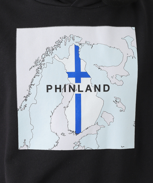 BAMBOO SHOOTS（バンブーシュート）の「【BAMBOO SHOOTS / バンブーシュート】PHINLAND MAP（パーカー・メンズ・ブラック・MEDIUM/LARGE）」の10枚目の写真