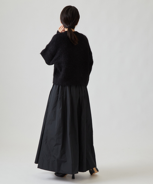 journal standard L'essage（ジャーナルスタンダードレサージュ）の「SURIアルパカシャギーカーディガン（カーディガン/ボレロ・レディース・ホワイト/ブラック/ラベンダー・FREE）」の6枚目の写真