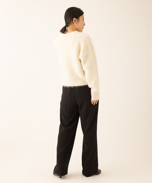 journal standard L'essage（ジャーナルスタンダードレサージュ）の「SURIアルパカシャギーカーディガン（カーディガン/ボレロ・レディース・ホワイト/ブラック/ラベンダー・FREE）」の13枚目の写真