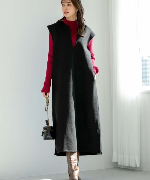 fifth（フィフス）の「ハイゲージリブニット（ニット/セーター・レディース・ピンク/ブラック/アイボリー・M）」の10枚目の写真