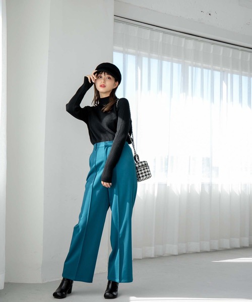 fifth（フィフス）の「ハイゲージリブニット（ニット/セーター・レディース・ピンク/ブラック/アイボリー・M）」の19枚目の写真