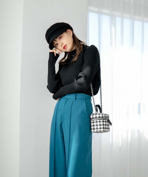 fifth（フィフス）の「ハイゲージリブニット（ニット/セーター・レディース・ピンク/ブラック/アイボリー・M）」の15枚目の写真