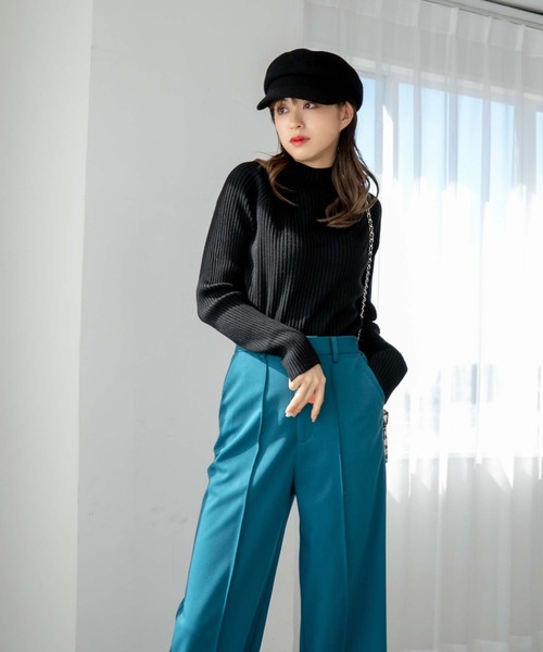 fifth（フィフス）の「ハイゲージリブニット（ニット/セーター・レディース・ピンク/ブラック/アイボリー・M）」の16枚目の写真