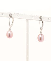 《MUSES》オーバル淡水パールピアス 8~10mmパール