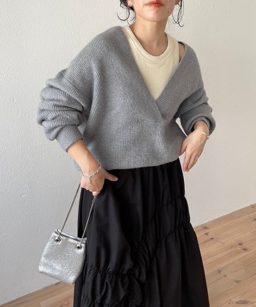 専用。 新品】ok.soon V neck wool knit グレーサイズ1 V neck wool knit | ok.soon