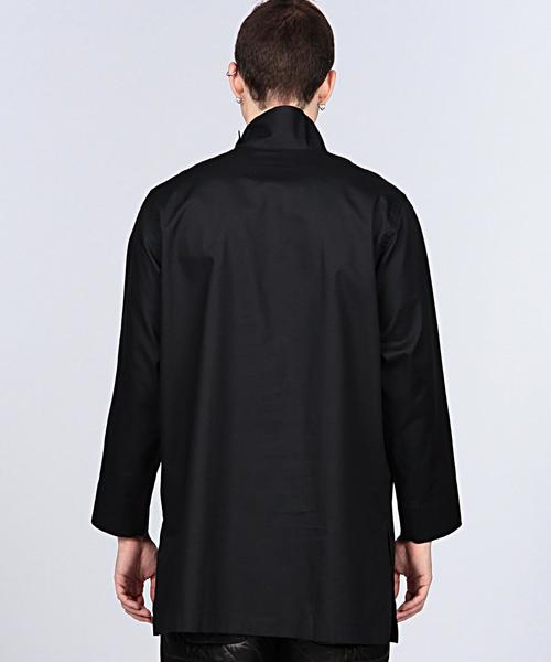 EN ROUTE（アンルート）の「ENR スタンドカラーロングシャツ●（シャツ/ブラウス・メンズ・ホワイト/ネイビー・2/1/3）」の9枚目の写真