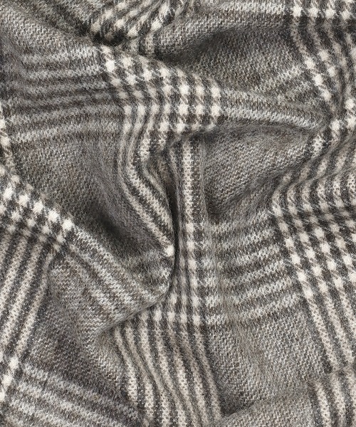 LANVIN collection（ランバン コレクション）の「LAMBSWOOL GLEN PLAID SCARF（マフラー・メンズ・ブラウン/グレー・FREE）」の5枚目の写真