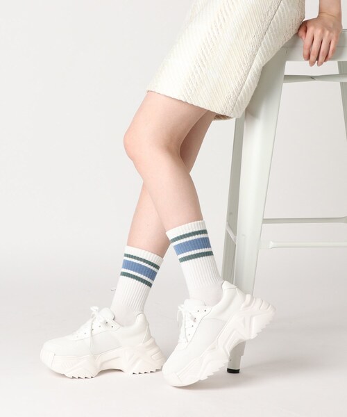 ESPERANZA（エスペランサ）の「厚底レースアップダッドスニーカー（スニーカー・レディース・ブラック系8/アイボリー系8・S/M/L/LL）」の13枚目の写真