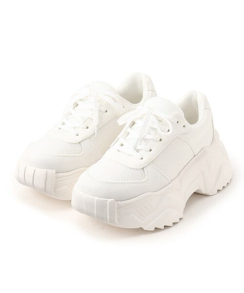 ESPERANZA（エスペランサ）の「厚底レースアップダッドスニーカー（スニーカー・レディース・ブラック系8/アイボリー系8・S/M/L/LL）」の20枚目の写真