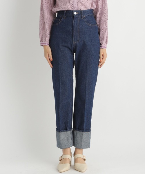 Andemiu(アンデミュウ)の「デニムロールアップパンツ185836(デニムパンツ・レディース・ワンウォッシュ・SMALL/MEDIUM)」の9枚目の写真