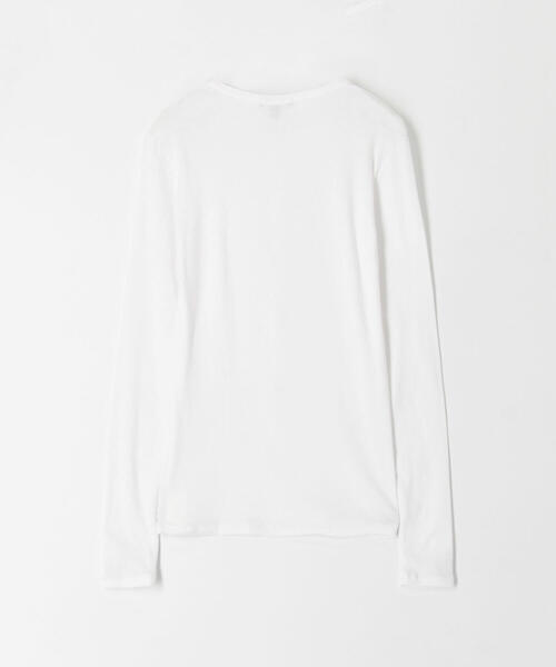 JAMES PERSE(ジェームスパース)の「チュブラーファイン リブヘンリートップス WTFR3438(Tシャツ/カットソー・レディース・ホワイト/ブラック・1/0)」の3枚目の写真