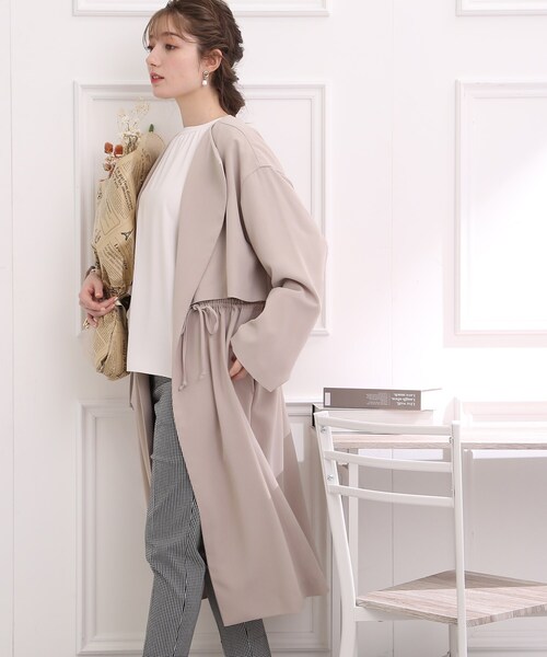 couture brooch(クチュールブローチ)の「◆前後2WAYギャザーデザインブラウス(シャツ/ブラウス・レディース・アイボリー/ライトグレー/ネイビー・38/40/42)」の10枚目の写真