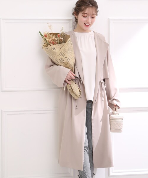 couture brooch(クチュールブローチ)の「◆前後2WAYギャザーデザインブラウス(シャツ/ブラウス・レディース・アイボリー/ライトグレー/ネイビー・38/40/42)」の15枚目の写真