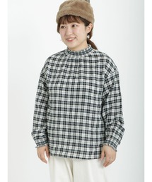 Samansa Mos2 | 柄アソート襟シャーリングブラウス(シャツ/ブラウス)