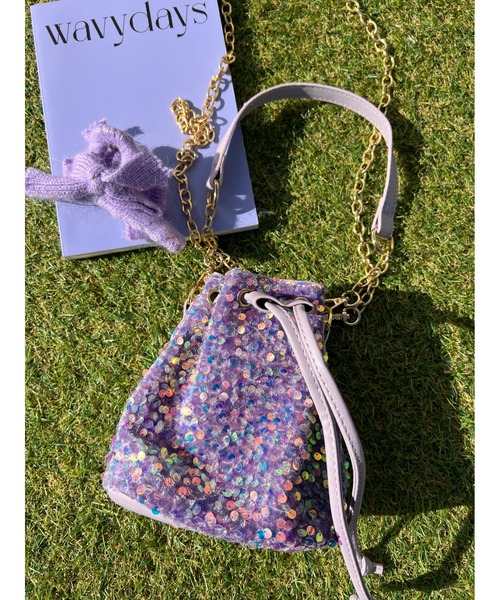 WC（ダブル シー）の「スパンコール2WAYバッグ（ショルダーバッグ・レディース・パープル/ピンク/ブラック・FREE）」の2枚目の写真