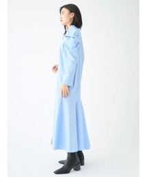 セルフォード　ロングワンピース　ボウタイ　Aライン　水色　38 インナー付 セルフォード ロングワンピース ボウタイ Aライン 水色 38