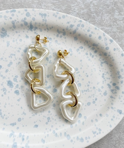 OKIRAKU(オキラク)の「☆ 【by daisy】トライアングルリングピアス RA22-1043(ピアス(両耳用)・レディース・シルバー/ホワイト/ゴールド・FREE)」の16枚目の写真