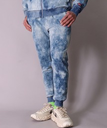 LUXE/R | (RM)【ユニセックス】【LUXE/R】インディゴ 裏毛 モノグラム 総柄 ジョガーパンツ(スウェットパンツ)