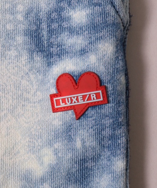 LUXE/R（ラグジュ）の「(RM)【ユニセックス】【LUXE/R】インディゴ 裏毛 モノグラム 総柄 ジョガーパンツ（スウェットパンツ・メンズ・サックスブルー/ネイビー・MEDIUM/LARGE）」の19枚目の写真