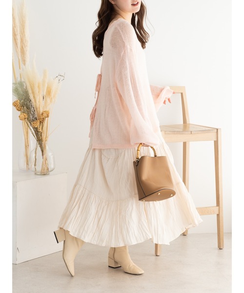 シアーバックリボンニット main image 1