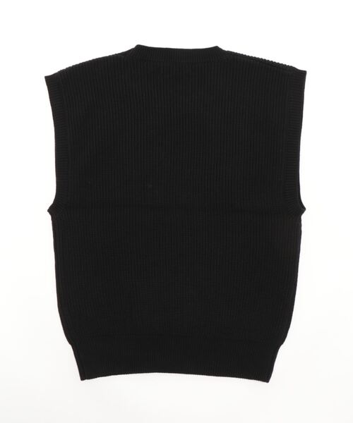 WHITELAND(ホワイトランド)の「WHITELAND/ホワイトランド/RIB VEST(ベスト・レディース・ブラック/アイボリー・F)」の5枚目の写真