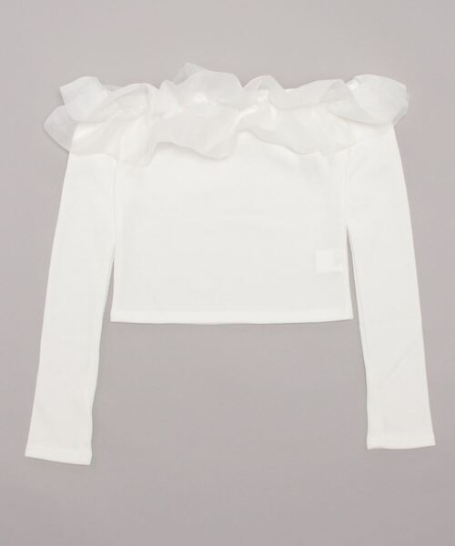 lilLilly（リルリリー）の「バルーンオーガンジートップス（Tシャツ/カットソー・レディース・ブラック/ホワイト/ミント・FREE）」の16枚目の写真