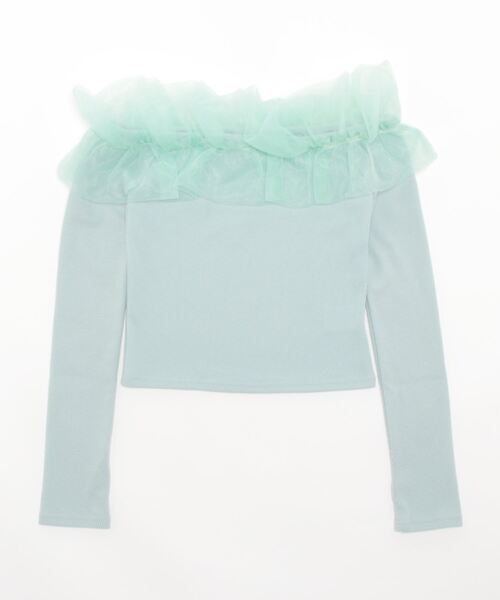 lilLilly（リルリリー）の「バルーンオーガンジートップス（Tシャツ/カットソー・レディース・ブラック/ホワイト/ミント・FREE）」の18枚目の写真