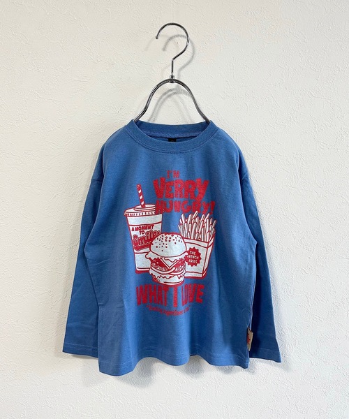 Life Support Products（ライフサポートプロダクツ）の「防汚加工プリントロンT(80～150cm)（Tシャツ/カットソー・キッズ・チャコール/キナリ/サーモンピンク/ブラック/ブルー/オフホワイト・120/130/110/140/80/90/95/100/150）」の5枚目の写真