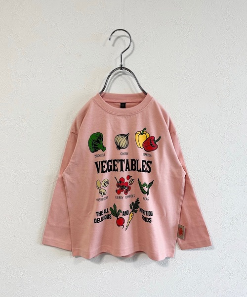 Life Support Products（ライフサポートプロダクツ）の「防汚加工プリントロンT(80～150cm)（Tシャツ/カットソー・キッズ・チャコール/キナリ/サーモンピンク/ブラック/ブルー/オフホワイト・120/130/110/140/80/90/95/100/150）」の6枚目の写真