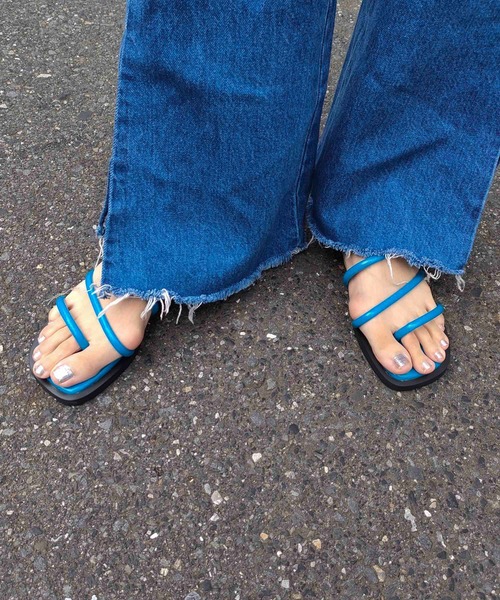 Casselini（キャセリーニ）の「Casselini(キャセリーニ)ストラップミュール（サンダル・レディース・グリーン/ブラック/ブルー/ホワイト・M/L）」の21枚目の写真