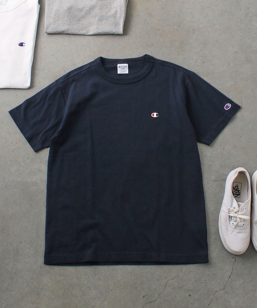 Champion(チャンピオン)の「【Champion】C3-X352 SHORT SLEEVE T-SHIRT / チャンピオン ワンポイントロゴ 半袖Tシャツ(Tシャツ/カットソー・メンズ・オートミール/ネイビー/ホワイト/ブラック/グレー/グリーン/ブルー/クリーム/レッド/サックスブルー/ブルー系/ベージュ・S/L/XL/M)」の8枚目の写真