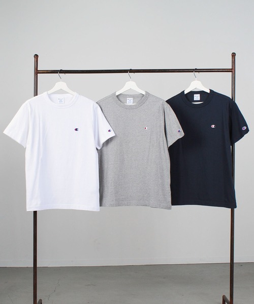 Champion(チャンピオン)の「【Champion】C3-X352 SHORT SLEEVE T-SHIRT / チャンピオン ワンポイントロゴ 半袖Tシャツ(Tシャツ/カットソー・メンズ・オートミール/ネイビー/ホワイト/ブラック/グレー/グリーン/ブルー/クリーム/レッド/サックスブルー/ブルー系/ベージュ・S/L/XL/M)」の15枚目の写真
