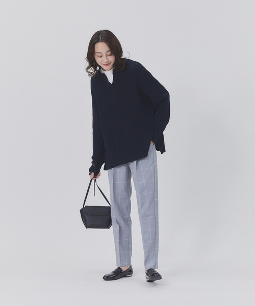 HONEYSUCKLE ROSE（ハニーサックルローズ）の「【HONEYSUCKLE ROSE】nobeeチェックテーパードパンツ（スラックス・レディース・ホワイト×ブラック/ホワイト×グレー・S/M/L/XL/XS）」の7枚目の写真