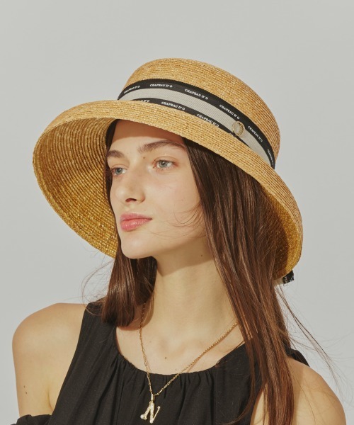Chapeau d' O（シャポードオー）の「Chapeau d' O  Straw-B Casablanca Logo / シャポードオー（ハット・レディース・ブラック/ブラック×ブラック・M/57.5cm）」の13枚目の写真