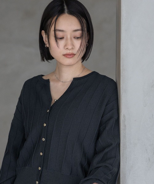 アイレットアミショートカーディガン（カーディガン/ボレロ）｜A part