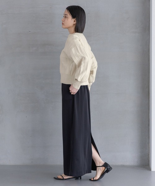 A part by（アパートバイ）の「アイレットアミショートカーディガン（カーディガン/ボレロ・レディース・ブラック/ブルー/アイボリー/ライトブラウン/パープル/グリーン系その他4/ライトベージュ/ブラック系その他/ライトグレー/グリーン/ブラウン系その他2/ベージュ/ネイビー/グリーン系その他3/ホワイト系その他5/グリーン系その他5/ブラウン系その他/グリーン系その他/ホワイト系その他6/イエロー系その他・FREE）」の22枚目の写真