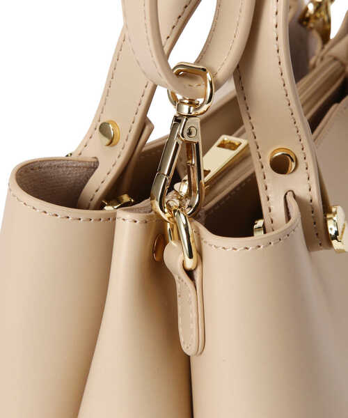 EDIT COLOGNE（エディットコロン）の「スクリューハンドルミニトートバッグ（トートバッグ・レディース・ブラック/グレー/ベージュ・ﾌﾘ-）」の7枚目の写真