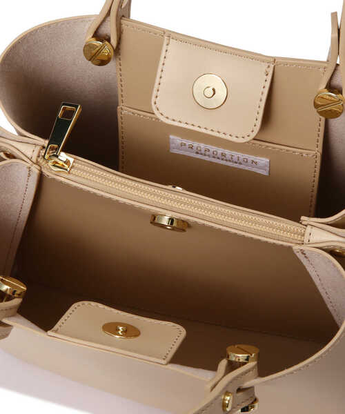 EDIT COLOGNE（エディットコロン）の「スクリューハンドルミニトートバッグ（トートバッグ・レディース・ブラック/グレー/ベージュ・ﾌﾘ-）」の12枚目の写真