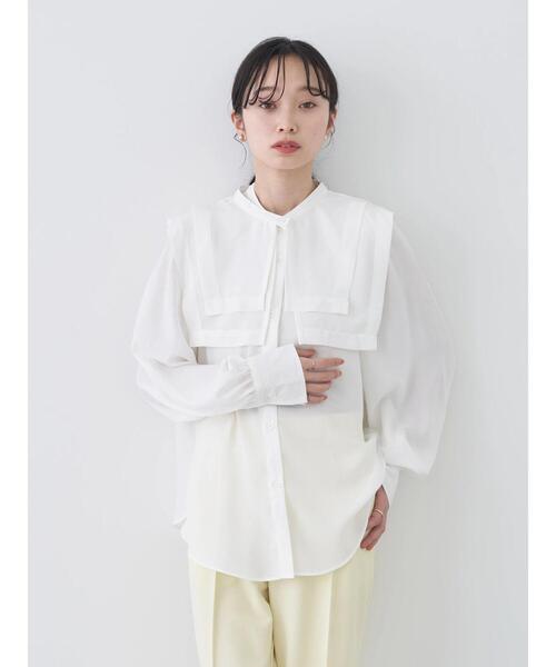 earth music&ecology（アースミュージックアンドエコロジー）の「2WAYビッグカラーブラウス（シャツ/ブラウス・レディース・ブラック/オフホワイト/ドット・FREE）」の8枚目の写真