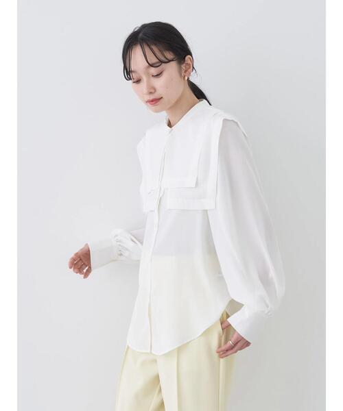 earth music&ecology（アースミュージックアンドエコロジー）の「2WAYビッグカラーブラウス（シャツ/ブラウス・レディース・ブラック/オフホワイト/ドット・FREE）」の11枚目の写真