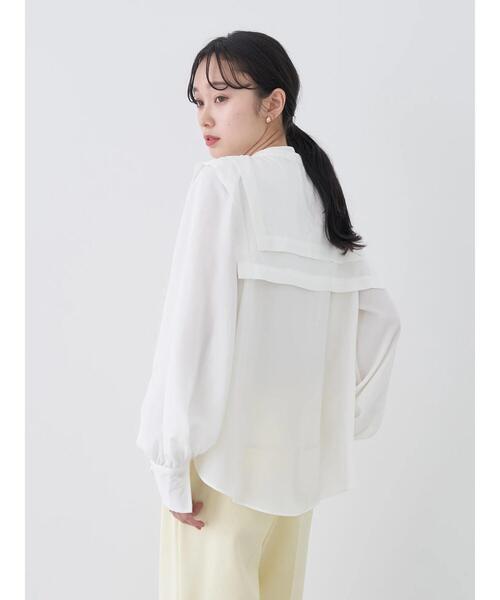 earth music&ecology（アースミュージックアンドエコロジー）の「2WAYビッグカラーブラウス（シャツ/ブラウス・レディース・ブラック/オフホワイト/ドット・FREE）」の19枚目の写真