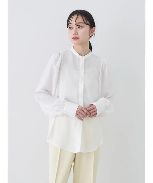 earth music&ecology（アースミュージックアンドエコロジー）の「2WAYビッグカラーブラウス（シャツ/ブラウス・レディース・ブラック/オフホワイト/ドット・FREE）」の6枚目の写真