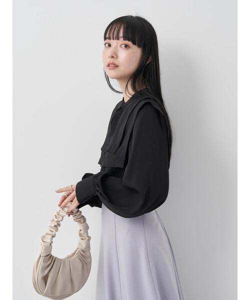 earth music&ecology（アースミュージックアンドエコロジー）の「2WAYビッグカラーブラウス（シャツ/ブラウス・レディース・ブラック/オフホワイト/ドット・FREE）」の18枚目の写真