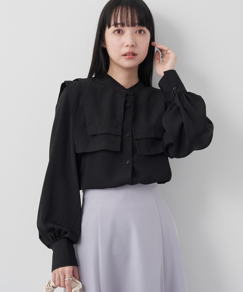 b3805【アースミュージックアンドエコロジー】レディース　シャツ　襟付き　長袖 earth music&ecology（アースミュージックアンドエコロジー）の