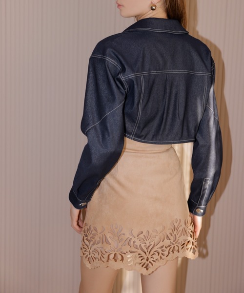 EIMY ISTOIRE（エイミーイストワール）の「フェイクスエードダマスクカットミニスカート（スカート・レディース・ピンク/アイボリー/ベージュ・S/M）」の21枚目の写真